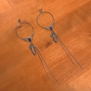 FREE PEOPLE boho dangle/tassle hoop earrings